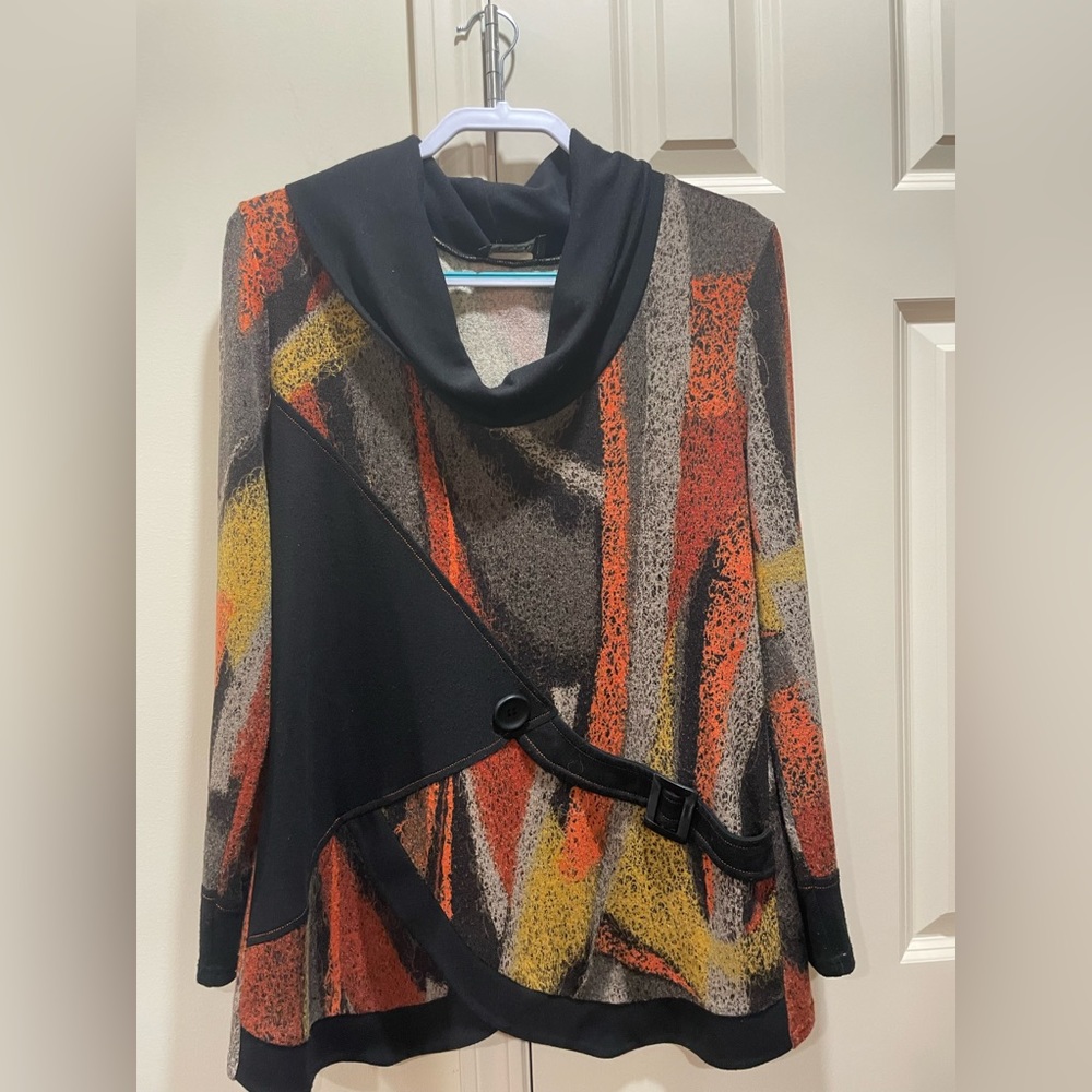 Woman’s long sweater